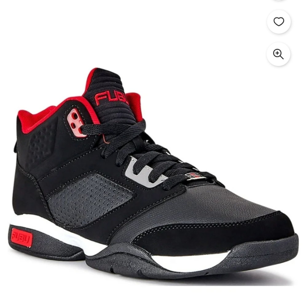 FUBU Men's Zone High Top Basketball Sneakers. Sizes 9.5 & 12    Red & Black NWT